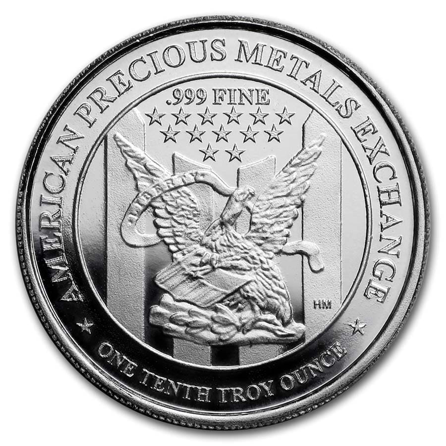 Buy 1/10 Oz Silver Round - APMEX Online | Fractional APMEX (Silver ...